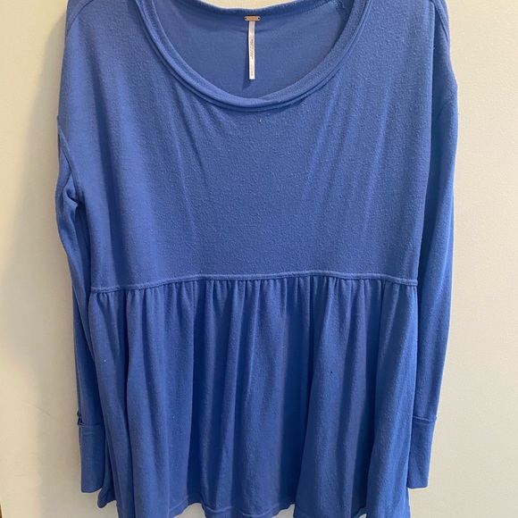 Free People Blue Babydoll Shirt - Picture 4 of 7